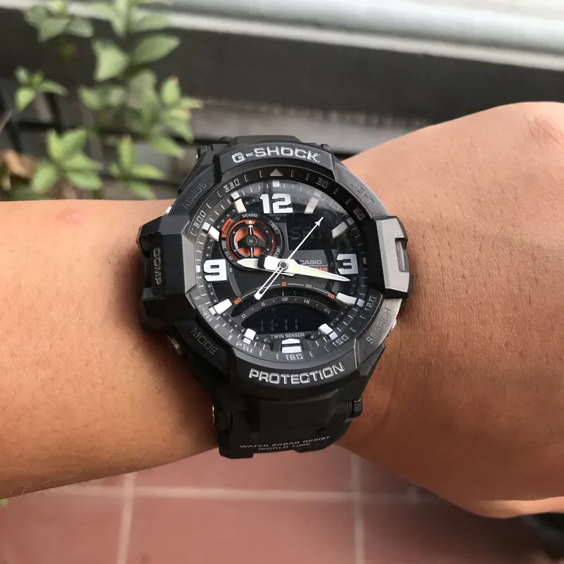 G-Shock Master of G-Air Pilot-Inspired Twin Sensor Men's Watch- GA-1000-1A